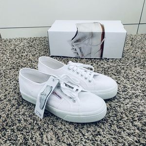 NWT SUPERGA 2730 COTU White Platform Sneakers